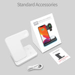 Sạc không dây từ tính đứng Z5A QI cho điện thoại di động & Apple Watch & AirPods / Samsung Galaxy Buds / Huawei Free Buds, có đèn vòng cảm ứng, Z5A