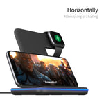 Sạc không dây từ tính đứng Z5A QI cho điện thoại di động & Apple Watch & AirPods / Samsung Galaxy Buds / Huawei Free Buds, có đèn vòng cảm ứng, Z5A