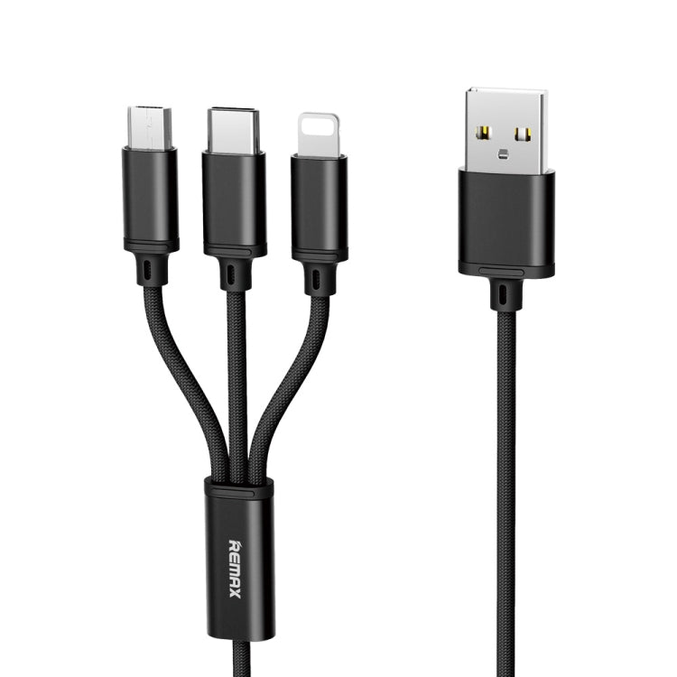 Cáp sạc REMAX RC-131TH 1m 2.8A 3 trong 1 USB sang 8 chân & USB-C / Type-C & Micro USB