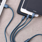 Cáp sạc REMAX RC-131TH 1m 2.8A 3 trong 1 USB sang 8 chân & USB-C / Type-C & Micro USB