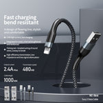 Cáp dữ liệu REMAX RC-064i Sury 2 Series 1m 2.4A USB sang 8 chân cho iPhone, iPad, 8 chân