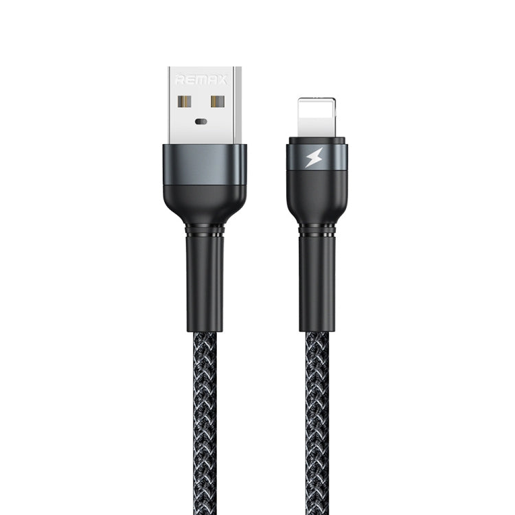 Cáp dữ liệu sạc nhanh REMAX RC-124i 1m 2.4A USB sang 8 chân bện hợp kim nhôm cho iPhone, iPad, 8 chân