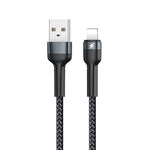 Cáp dữ liệu sạc nhanh REMAX RC-124i 1m 2.4A USB sang 8 chân bện hợp kim nhôm cho iPhone, iPad, 8 chân