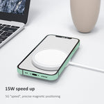 Sạc không dây từ tính kiểu hợp kim nhôm OJD-63 15W hình tròn Magsafe, Từ tính