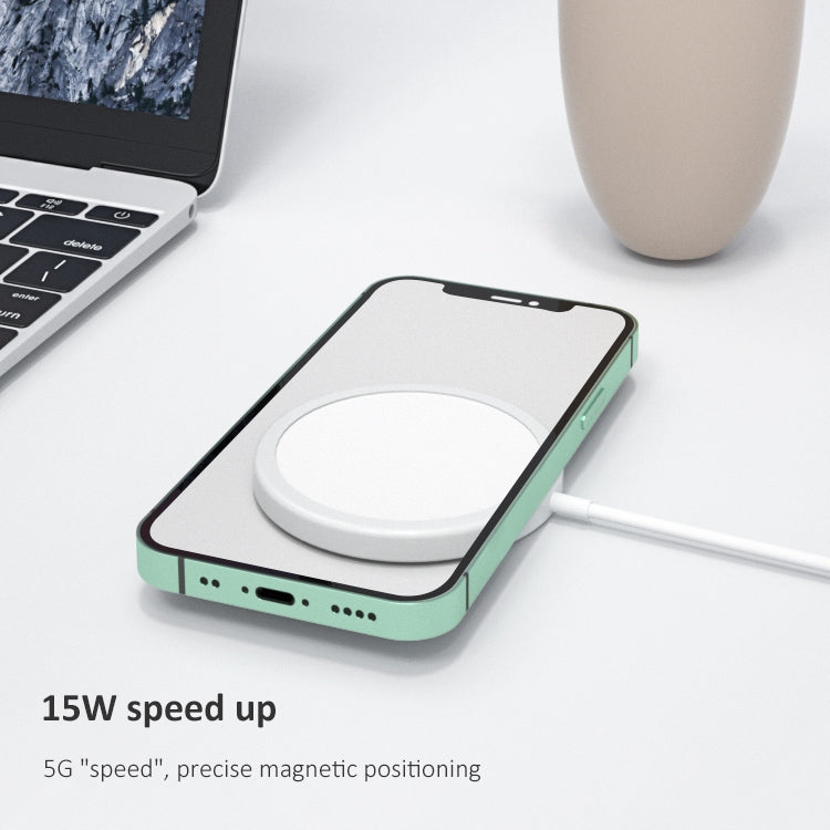 Sạc không dây từ tính kiểu hợp kim nhôm OJD-63 15W hình tròn Magsafe, Từ tính