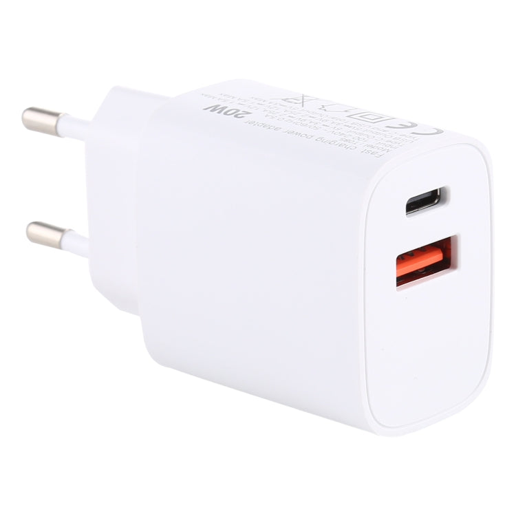 T085 Bộ Sạc Du Lịch 20W USB + Type-C Sạc Nhanh, Phích Cắm EU, IP8G0711EU, IP8G0711US
