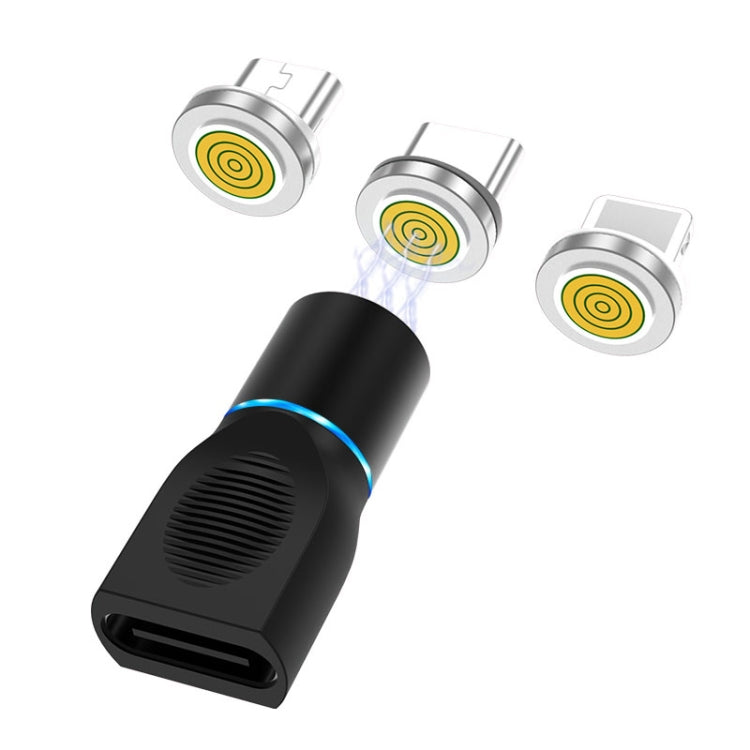 Bộ Đầu Sạc Nam Châm 4 trong 1 3A 8 Pin & USB-C / Type-C & Micro USB Hợp Kim Kẽm + Bộ Chuyển Đổi Sạc Nam Châm USB-C / Type-C, USB-C / Type-C