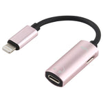 Bộ chuyển đổi 2 trong 1 8 Pin đực sang 2 đầu 8 Pin cái cho sạc và nghe nhạc, tương thích với tất cả hệ điều hành IOS