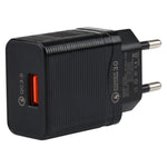 Bộ sạc du lịch 2 trong 1 LZ-728 18W QC 3.0 USB + cáp dữ liệu USB sang 8 Pin, phích cắm EU, chiều dài cáp: 1m, kèm cáp 8 Pin