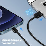 Bộ sạc du lịch 2 trong 1 LZ-728 18W QC 3.0 USB + cáp dữ liệu USB sang 8 Pin, phích cắm EU, chiều dài cáp: 1m, kèm cáp 8 Pin