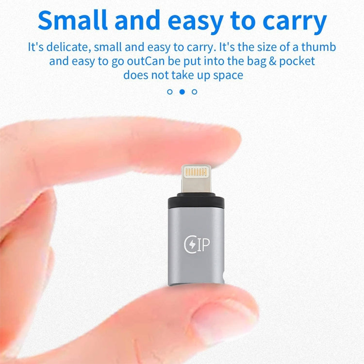 Bộ chuyển đổi sạc 8 chân đực sang USB-C / Type-C cái, hỗ trợ truyền dữ liệu, 8 chân đực