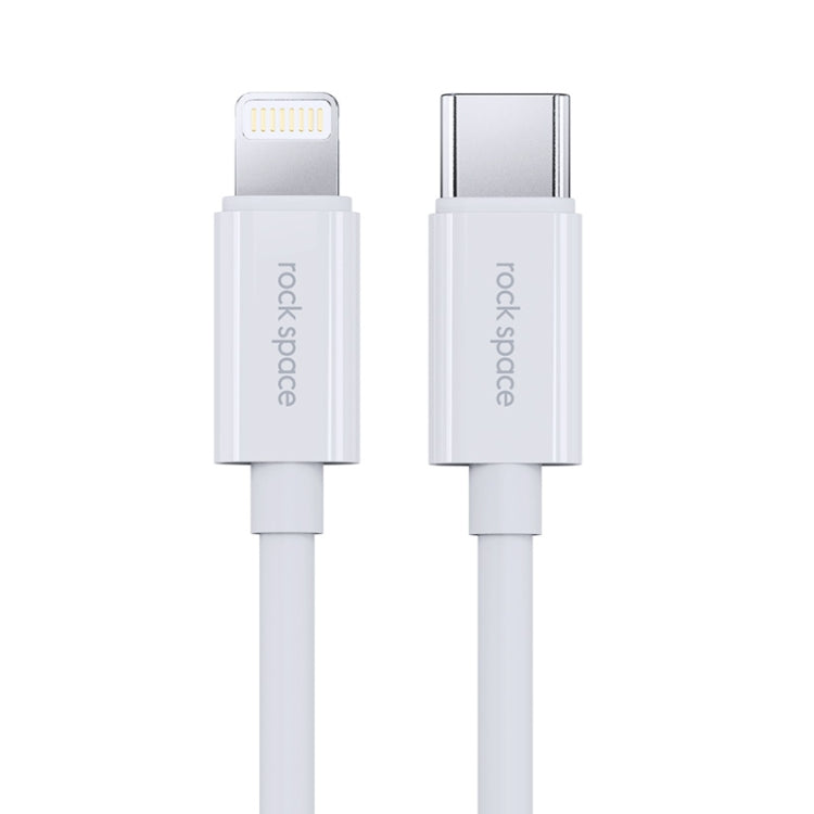 Cáp dữ liệu sạc nhanh ROCK Space Z19 PD 20W 3A USB-C / Type-C sang 8 chân TPE, chiều dài cáp: 1m, Z19