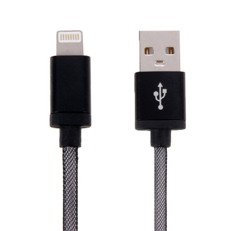 Cáp dữ liệu / sạc 8 chân sang USB đầu kim loại kiểu lưới dài 1m