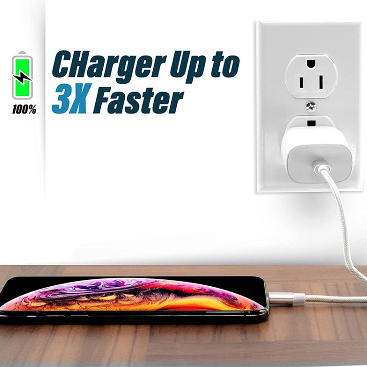 Cáp dữ liệu / sạc 8 chân sang USB đầu kim loại kiểu lưới dài 1m