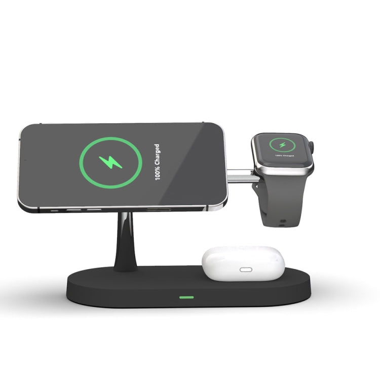 Sạc không dây đa chức năng từ tính 5 trong 1 15W T268 cho iPhone 12 Series & Apple Watch & AirPods 1 / 2 / Pro, có đèn LED