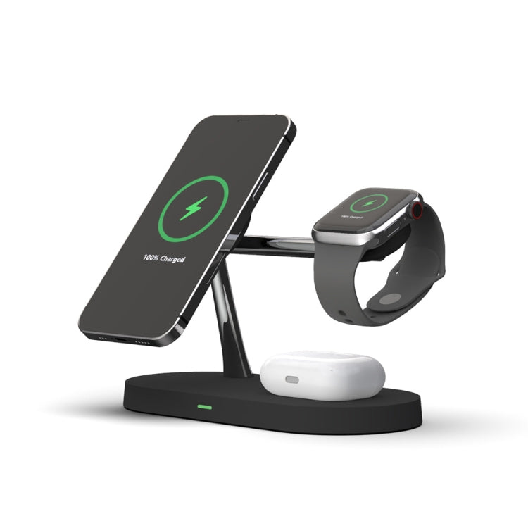 Sạc không dây đa chức năng từ tính 5 trong 1 15W T268 cho iPhone 12 Series & Apple Watch & AirPods 1 / 2 / Pro, có đèn LED