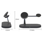 Sạc không dây đa chức năng từ tính 5 trong 1 15W T268 cho iPhone 12 Series & Apple Watch & AirPods 1 / 2 / Pro, có đèn LED