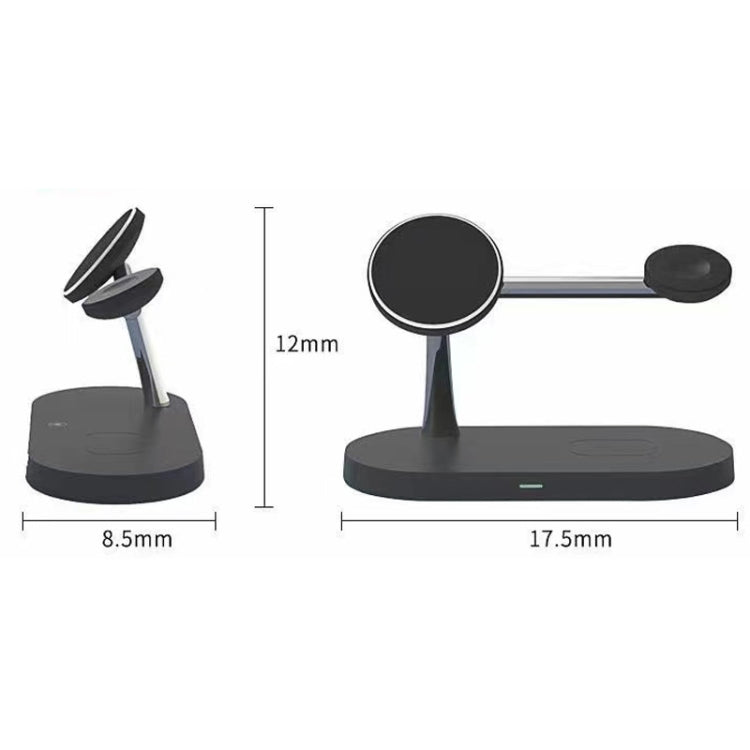Sạc không dây đa chức năng từ tính 5 trong 1 15W T268 cho iPhone 12 Series & Apple Watch & AirPods 1 / 2 / Pro, có đèn LED