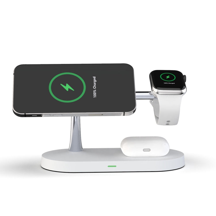 Sạc không dây đa chức năng từ tính 5 trong 1 15W T268 cho iPhone 12 Series & Apple Watch & AirPods 1 / 2 / Pro, có đèn LED
