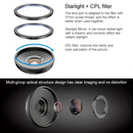 Bộ ống kính APEXEL APL-HB10X Macro Telephoto kẹp + Bộ lọc ánh sáng sao + CPL, APL-HB10X
