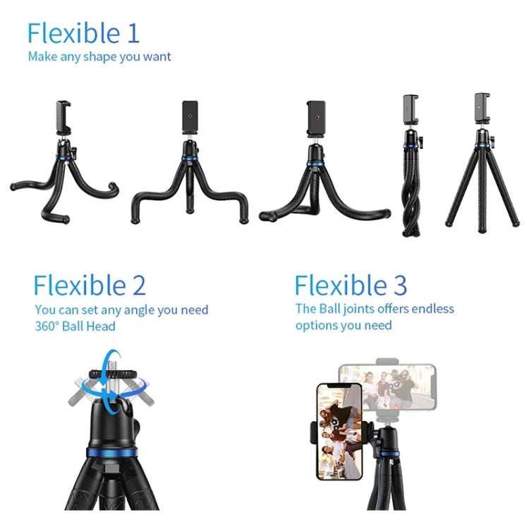 Giá đỡ chân máy bạch tuộc đa năng APEXEL APL-JJ10 cho máy ảnh SLR di động thể thao và phát sóng trực tiếp, APL-JJ10