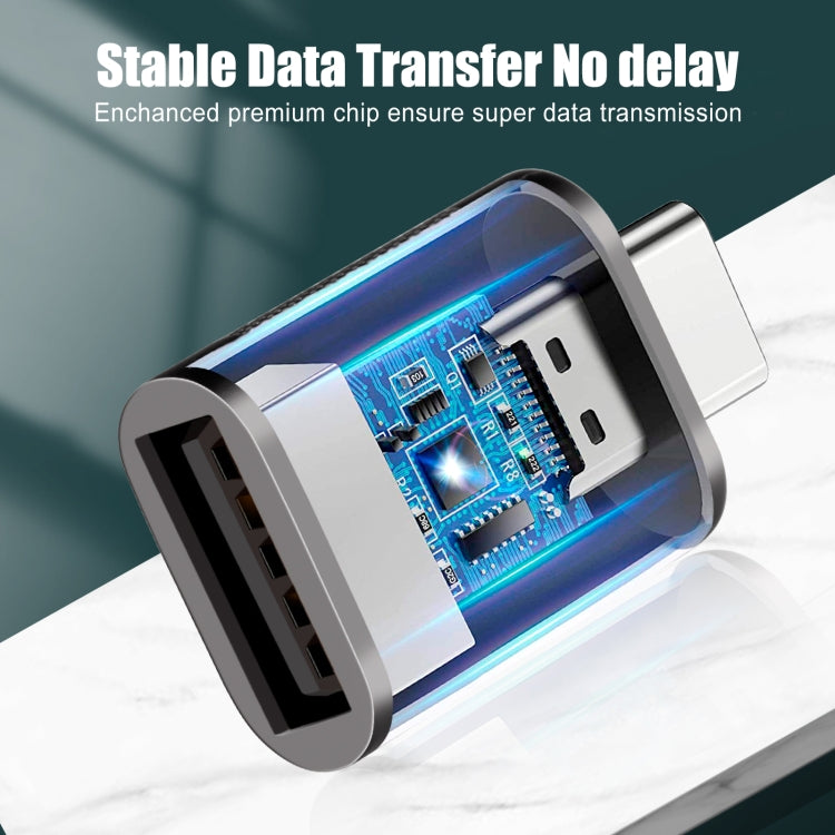 2 cái bộ chuyển đổi SBT-158 USB-C / Type-C đực sang USB 3.0 cái hợp kim kẽm, màu đen SBT-158, vàng SBT-158, vàng hồng SBT-158, bạc SBT-158