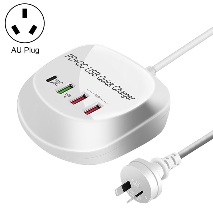 WLX-T3P Bộ sạc USB đa chức năng sạc nhanh PD + QC 4 trong 1, phích cắm WLX-T3P AU, WLX-T3P EU, WLX-T3P UK, WLX-T3P US