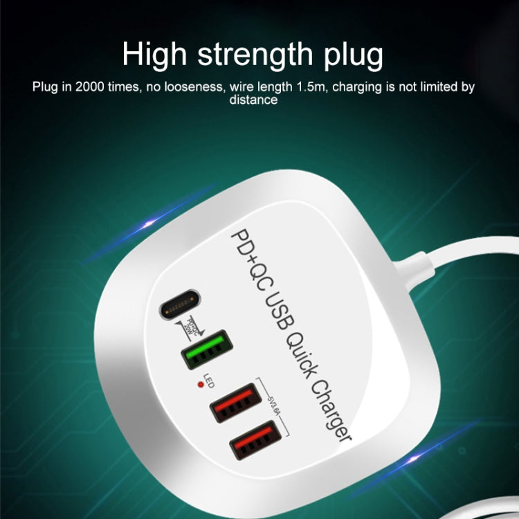 WLX-T3P Bộ sạc USB đa chức năng sạc nhanh PD + QC 4 trong 1, phích cắm WLX-T3P AU, WLX-T3P EU, WLX-T3P UK, WLX-T3P US