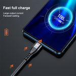 ADC-138 Cáp dữ liệu bện sạc nhanh 66W 3 trong 1 USB sang 8 chân + Micro USB + USB-C / Type-C, chiều dài cáp: 1.2m