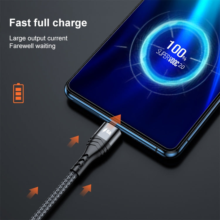 ADC-138 Cáp dữ liệu bện sạc nhanh 66W 3 trong 1 USB sang 8 chân + Micro USB + USB-C / Type-C, chiều dài cáp: 1.2m