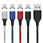 Cáp dữ liệu từ tính M11 5A USB ra 8 Pin bện nylon, chiều dài cáp: 2m, 8 Pin