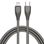 ADC-009 Cáp dữ liệu sạc nhanh ống hợp kim kẽm USB-C / Type-C sang 8 Pin, chiều dài cáp: 1m, USB-C / Type-C sang 8 Pin