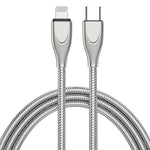 ADC-009 Cáp dữ liệu sạc nhanh ống hợp kim kẽm USB-C / Type-C sang 8 Pin, chiều dài cáp: 1m, USB-C / Type-C sang 8 Pin