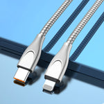 ADC-009 Cáp dữ liệu sạc nhanh ống hợp kim kẽm USB-C / Type-C sang 8 Pin, chiều dài cáp: 1m, USB-C / Type-C sang 8 Pin