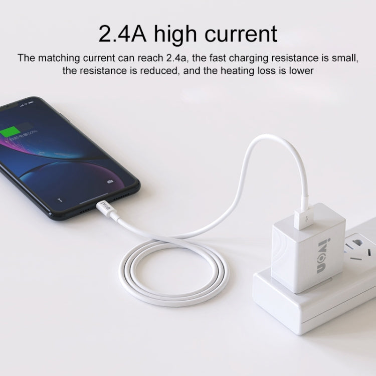 Cáp dữ liệu sạc nhanh IVON CA70 8 Pin, chiều dài: 1m, 8 Pin, chiều dài: 1m