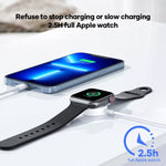 Cáp dữ liệu sạc không dây 3 trong 1 USB-C / Type-C sang 8 Pin + USB-C / Type-C + sạc đồng hồ từ tính, chiều dài cáp: 1.2m, 3 trong 1