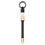 IVON CA90 2.4A USB to 8 Pin Portable Data Cable with Ring, Length: 14.5cm, 8 Pin