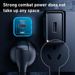 Sạc trong suốt WK WP-U149 20W USB+USB-C/Type-C cổng đôi, phích cắm Mỹ