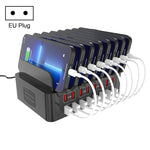 Trạm sạc thông minh 16 cổng USB 150W YFY-A55 với giá đỡ điện thoại & máy tính bảng, phích cắm US, YFY-A55