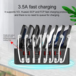 Trạm sạc thông minh 16 cổng USB 150W YFY-A55 với giá đỡ điện thoại & máy tính bảng, phích cắm US, YFY-A55