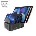 Trạm sạc thông minh 5 cổng USB + Type-C 100W YFY-A54 với giá đỡ điện thoại & máy tính bảng, phích cắm US, YFY-A54