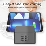 Trạm sạc thông minh 5 cổng USB + Type-C 100W YFY-A54 với giá đỡ điện thoại & máy tính bảng, phích cắm US, YFY-A54
