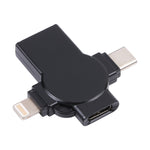 Bộ chuyển đổi OTG X09 4 trong 1 USB sang Giao diện kép 8 Pin+USB-C/Type-C, 4 trong 1