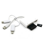 Bộ chuyển đổi mở rộng USB OTG 3 trong 1 8-Pin, Micro USB và Type-C sang đầu đọc thẻ TF & SD