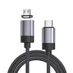 Cáp dữ liệu sạc nhanh nam châm USB-C / Type-C sang Micro USB 15W, kiểu: cáp 1m + đầu nam châm, Micro USB
