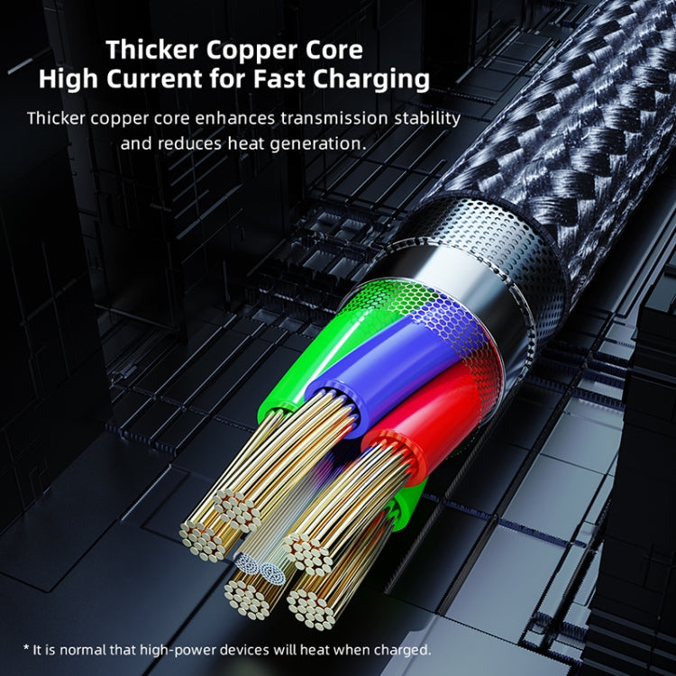 ROCK RCB0811 M3 Cáp dữ liệu sạc nhanh 20W USB-C/Type-C sang 8 Pin hợp kim kẽm, chiều dài: 1m, Type-C sang 8 Pin (1m)