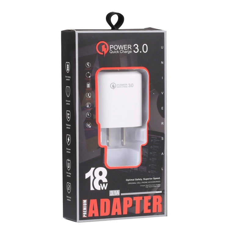 Sạc nhanh USB LZ-2117 18W QC3.0 3.1A, phích cắm Mỹ