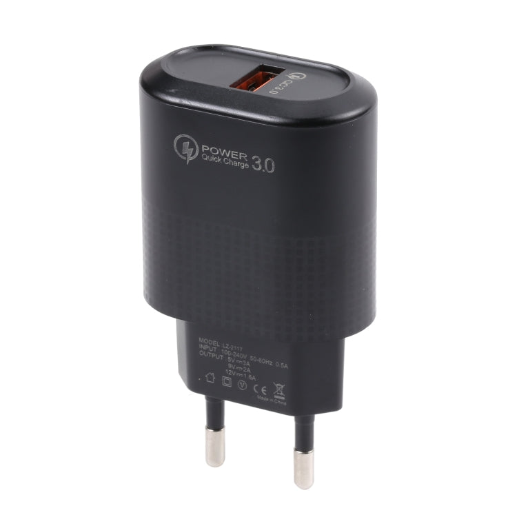 Sạc nhanh USB LZ-2117 18W QC3.0 3.1A, phích cắm EU