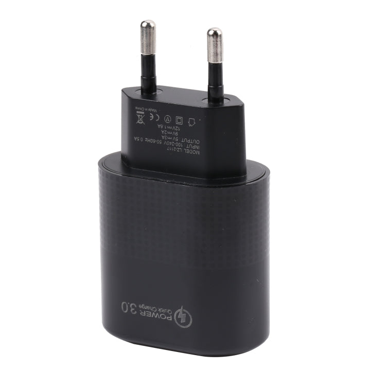 Sạc nhanh USB LZ-2117 18W QC3.0 3.1A, phích cắm EU