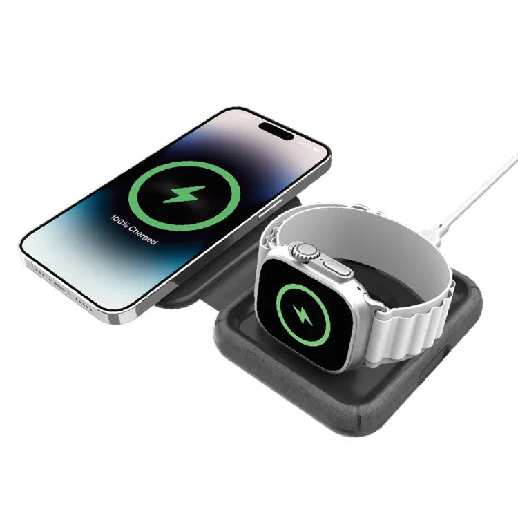 Sạc không dây từ tính gập đôi MOMAX UD30 Q.Mag Go 2 trong 1 Magsafe